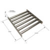 Square Grate Magnet with Dimensions